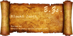 Blaskó Zsolt névjegykártya